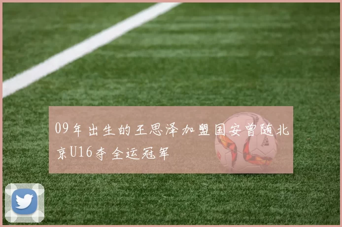 09年出生的王思泽加盟国安曾随北京U16夺全运冠军